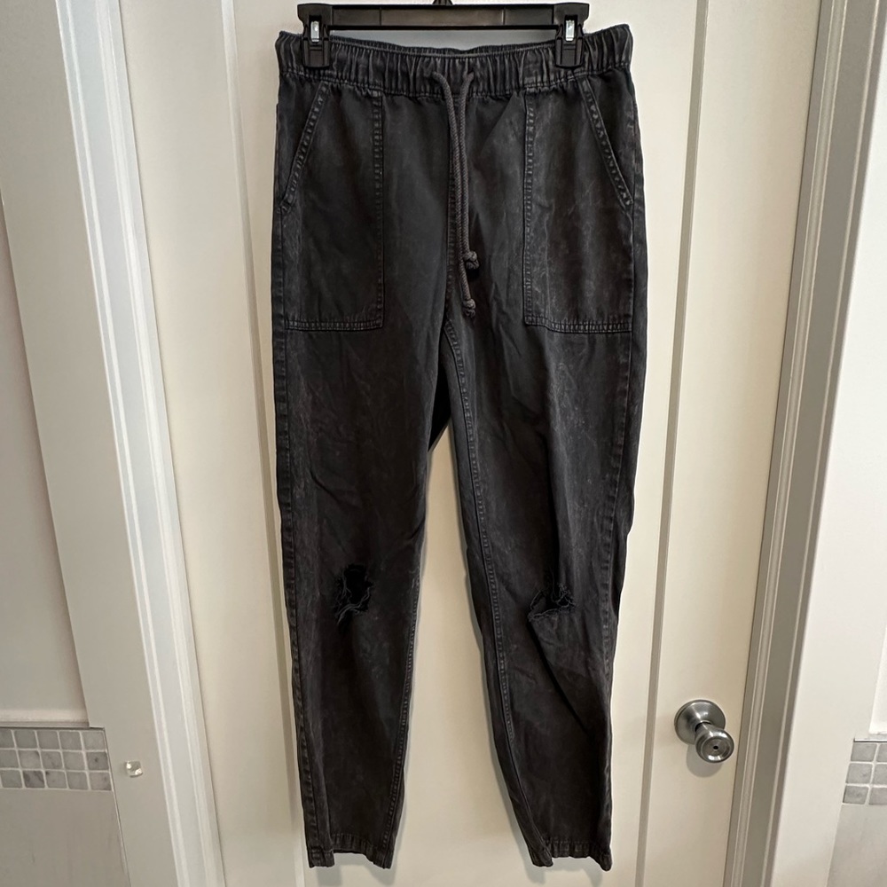 Aerie Chambray Distressed Pant